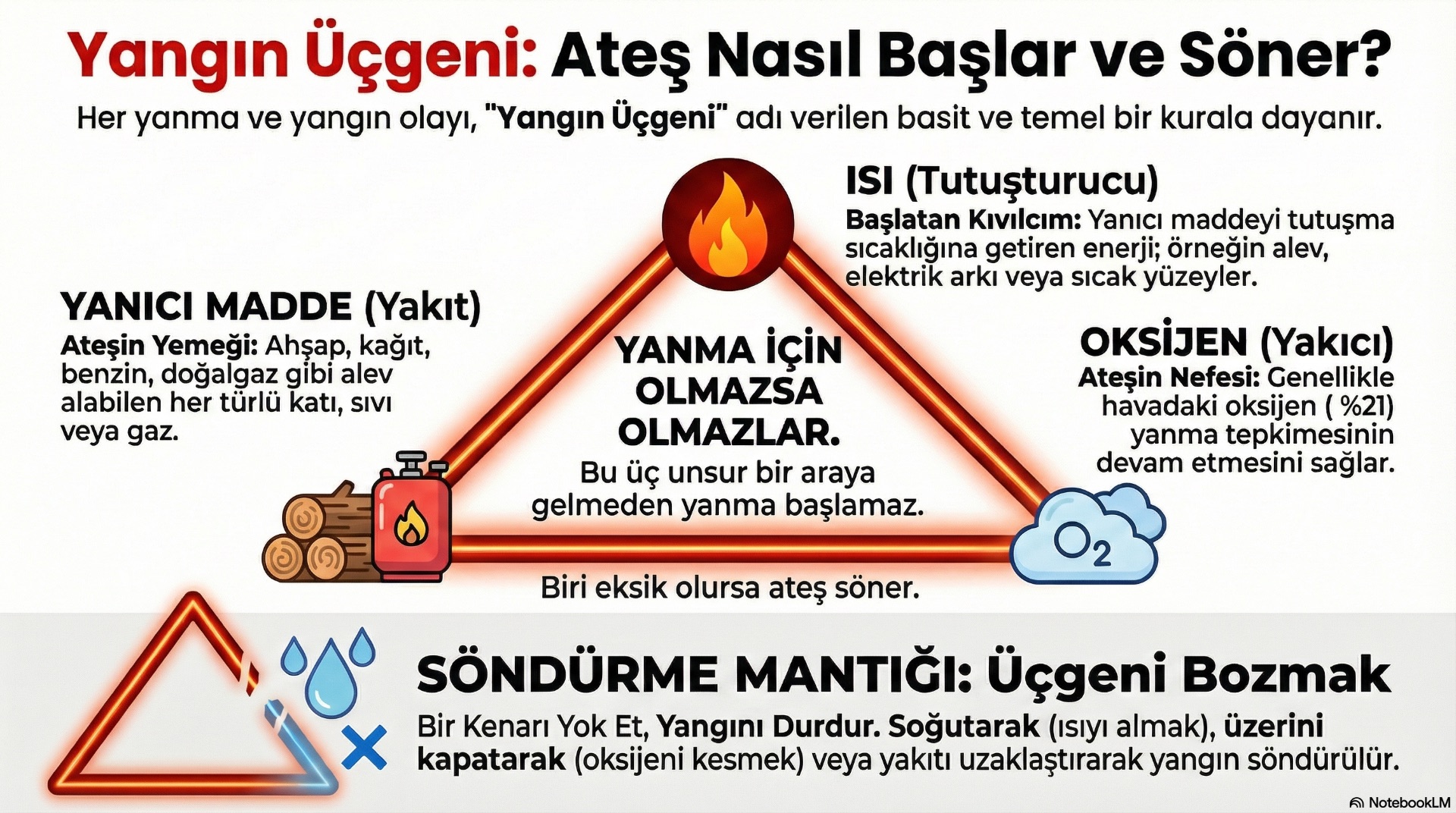 Yanma fiziksel ve kimyasal bir süreçtir; yangın bu sürecin kontrolsüz ve tehlikeli senaryosudur.