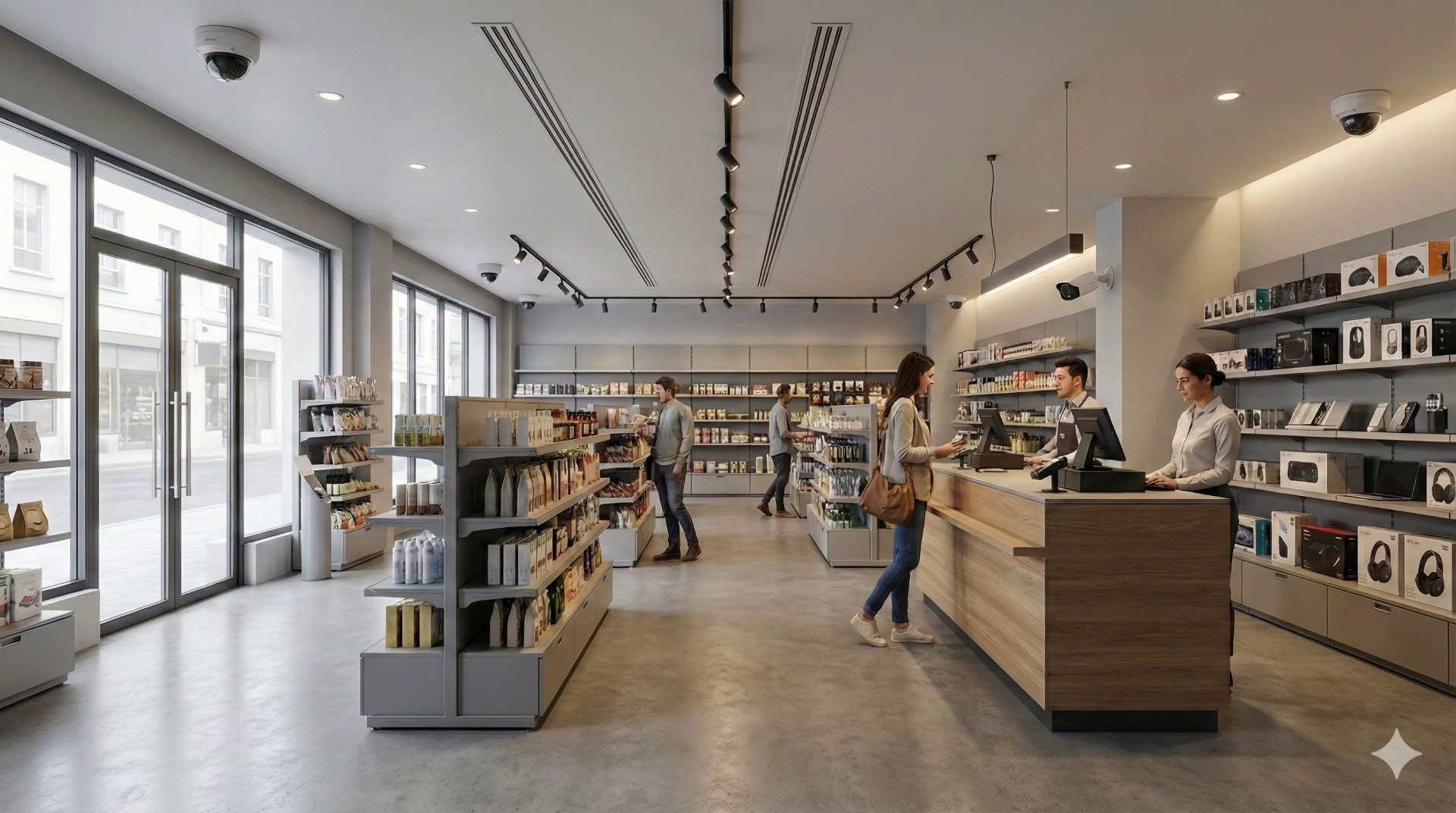 Mağaza için cctv güvenlik kamera yerleşimi, giriş, kasa ve riskli alanları kapsayacak ve kör noktaları azaltacak şekilde planlanmalıdır.